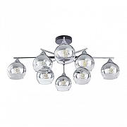 Люстра на штанге Arte Milano Napoli-9354 339354/8 CR+BK цвет плафона/подвески Прозрачный, Хром, цвет арматуры Хром, Черный-1