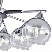 Люстра на штанге Arte Milano Napoli-9354 339354/8 CR+BK цвет плафона/подвески Прозрачный, Хром, цвет арматуры Хром, Черный-6