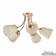 Люстра Arte Milano Napoli-9546 339546/5 FGD цвет плафона/подвески Бежевый, цвет арматуры Золото-2