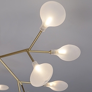 Люстра Bogate's Foglia 343 Smart цвет плафона/подвески Белый, цвет арматуры Золото-3