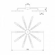 Люстра Bogate's Bastone 347 Smart цвет плафона/подвески Белый, цвет арматуры Никель-4