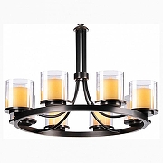 Люстра Newport 35000 35008/C цвет плафона/подвески Белый, Прозрачный, цвет арматуры Бронза