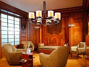 Люстра Newport 35000 35008/C цвет плафона/подвески Белый, Прозрачный, цвет арматуры Бронза-1