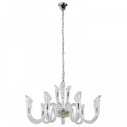 Люстра Newport LILIA 3653+9/С nickel цвет плафона/подвески Прозрачный, цвет арматуры Никель