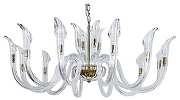 Люстра Newport 3650 3654+12/C gold цвет плафона/подвески Прозрачный, цвет арматуры Золото, Прозрачный
