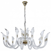 Люстра Newport 3650 3654+12/C gold цвет плафона/подвески Прозрачный, цвет арматуры Золото, Прозрачный-1