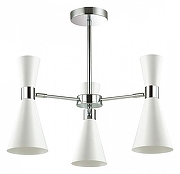 Люстра на штанге Lumion Quinn 3661/3C цвет плафона/подвески Белый, цвет арматуры Хром