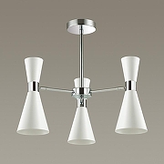 Люстра на штанге Lumion Quinn 3661/3C цвет плафона/подвески Белый, цвет арматуры Хром-3