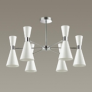 Люстра на штанге Lumion Quinn 3661/6C цвет плафона/подвески Белый, цвет арматуры Хром-3