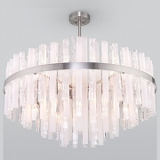 Люстра на штанге Bogate's Hollis 367/12 Smart цвет плафона/подвески Белый, Прозрачный, цвет арматуры Никель