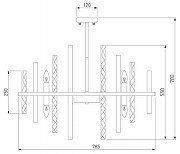 Люстра на штанге Bogate's Hollis 367/12 Smart цвет плафона/подвески Белый, Прозрачный, цвет арматуры Никель-3