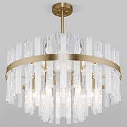 Люстра на штанге Bogate's Hollis 368/9 Smart цвет плафона/подвески Белый, Прозрачный, цвет арматуры Латунь