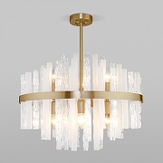 Люстра на штанге Bogate's Hollis 368/9 Smart цвет плафона/подвески Белый, Прозрачный, цвет арматуры Латунь-1