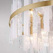 Люстра на штанге Bogate's Hollis 368/9 Smart цвет плафона/подвески Белый, Прозрачный, цвет арматуры Латунь-2