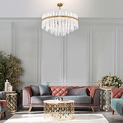 Люстра на штанге Bogate's Hollis 368/9 Smart цвет плафона/подвески Белый, Прозрачный, цвет арматуры Латунь-3