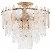 Люстра на штанге Arte Milano Sorrento-1309 371309/6/40/400 GD цвет плафона/подвески Прозрачный, Оранжевый, цвет арматуры Золото