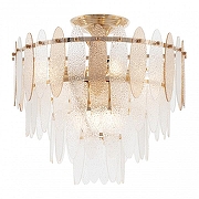 Люстра на штанге Arte Milano Sorrento-1309 371309/6/40/400 GD цвет плафона/подвески Прозрачный, Оранжевый, цвет арматуры Золото-2