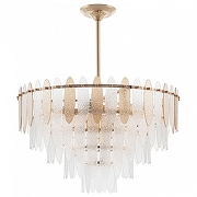 Люстра на штанге Arte Milano Sorrento-1309 371309/9/300/580 GD цвет плафона/подвески Прозрачный, Оранжевый, цвет арматуры Золото