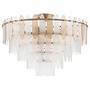 Люстра на штанге Arte Milano Sorrento-1309 371309/9/40/580 GD цвет плафона/подвески Прозрачный, Оранжевый, цвет арматуры Золото