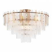 Люстра на штанге Arte Milano Sorrento-1309 371309/9/40/580 GD цвет плафона/подвески Прозрачный, Оранжевый, цвет арматуры Золото-2