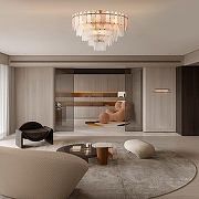 Люстра на штанге Arte Milano Sorrento-1309 371309/9/40/580 GD цвет плафона/подвески Прозрачный, Оранжевый, цвет арматуры Золото-3