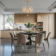 Люстра на штанге Arte Milano Sorrento-2009 372009/5/250/400 GD цвет плафона/подвески Прозрачный, цвет арматуры Золото-3