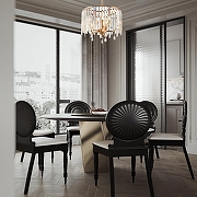 Люстра на штанге Arte Milano Sorrento-2509 372509/5/250/400 GD цвет плафона/подвески Прозрачный, цвет арматуры Золото-6