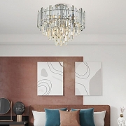 Люстра на штанге Arte Milano Sorrento-4409 374409/7/60/470 CR цвет плафона/подвески Светло-серый, Прозрачный, цвет арматуры Хром-8