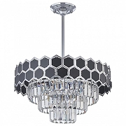 Люстра на штанге Arte Milano Sorrento-5009 375009/4+2/300/480 CR цвет плафона/подвески Прозрачный, Хром, цвет арматуры Хром