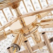 Люстра на штанге Arte Milano Sorrento-6109 376109/7/30/490 GD цвет плафона/подвески Прозрачный, цвет арматуры Золото-1