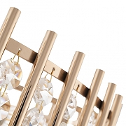 Люстра на штанге Arte Milano Sorrento-6109 376109/7/30/490 GD цвет плафона/подвески Прозрачный, цвет арматуры Золото-2