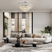 Люстра на штанге Arte Milano Sorrento-6109 376109/9/30/570 CR цвет плафона/подвески Прозрачный, цвет арматуры Хром