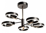 Люстра на штанге De City Драйв 13 377013905 цвет плафона/подвески Белый, Черный, цвет арматуры Черный