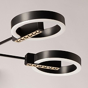 Люстра на штанге De City Драйв 13 377013905 цвет плафона/подвески Белый, Черный, цвет арматуры Черный-2