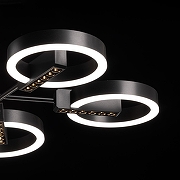 Люстра на штанге De City Драйв 13 377013905 цвет плафона/подвески Белый, Черный, цвет арматуры Черный-5