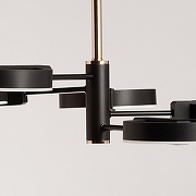 Люстра на штанге De City Драйв 13 377013905 цвет плафона/подвески Белый, Черный, цвет арматуры Черный-7
