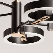 Люстра на штанге De City Драйв 13 377013905 цвет плафона/подвески Белый, Черный, цвет арматуры Черный-8