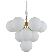 Люстра Newport INGRID 3840/68 С brass цвет плафона/подвески Белый, цвет арматуры Латунь