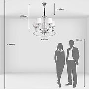 Люстра MW-Light Палермо 29 386018305 цвет плафона/подвески Белый, цвет арматуры Прозрачный, Хром-11