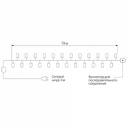Гирлянда Нить Eurosvet 400-101 400-101 белый длина 10000 мм-4