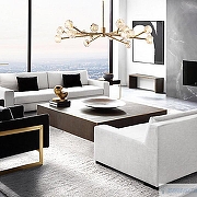 Люстра на штанге Imperiumloft RH Boule De Cristal 40,1218 цвет плафона/подвески Прозрачный, цвет арматуры Латунь-1