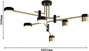 Люстра Favourite Modul 4013-6P цвет плафона/подвески Золото, Черный, цвет арматуры Золото, Черный-2