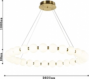 Люстра Favourite Gubbare 4014-8P цвет плафона/подвески Белый, цвет арматуры Золото-3