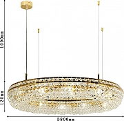 Люстра Favourite Monilibus 4015-12P цвет плафона/подвески Прозрачный, цвет арматуры Золото-3