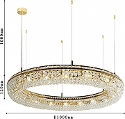 Люстра Favourite Monilibus 4015-15P цвет плафона/подвески Прозрачный, цвет арматуры Золото-3