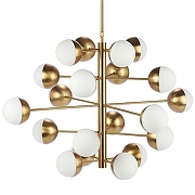 Люстра на штанге Imperiumloft Globe Cedar Moss Light 40,1667 цвет плафона/подвески Белый, Латунь, цвет арматуры Латунь