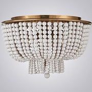 Люстра Imperiumloft JACQUELINE CLEAR FLUSH-MOUNT 40,1899 цвет плафона/подвески Белый, цвет арматуры Латунь