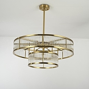Люстра на штанге Imperiumloft RH Marais Round Chandelier D80 40,2668 цвет плафона/подвески Прозрачный, цвет арматуры Латунь-2