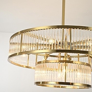 Люстра на штанге Imperiumloft RH Marais Round Chandelier D80 40,2668 цвет плафона/подвески Прозрачный, цвет арматуры Латунь-5