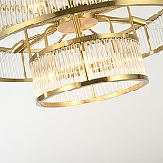 Люстра на штанге Imperiumloft RH Marais Round Chandelier D80 40,2668 цвет плафона/подвески Прозрачный, цвет арматуры Латунь-10